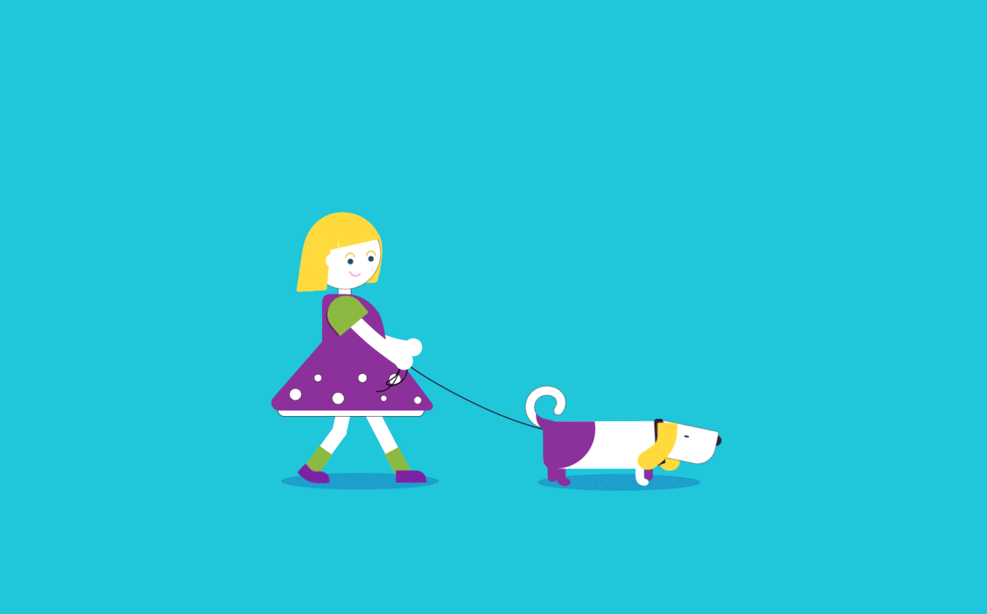 Mujer paseando perro: Videos animados sin Creative Commons